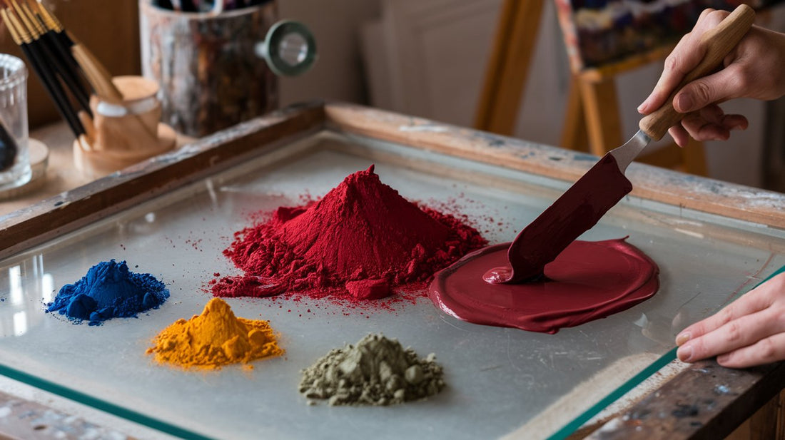 Learn how to make oil paint at home using non-toxic, natural pigments and oils. Discover the benefits of natural oil paints and our P9 Artisan Oil Paint Kit for a safer, eco-friendly painting experience.