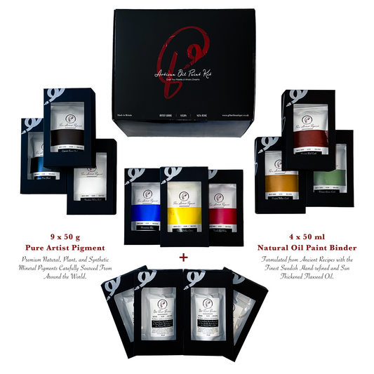 P9 Artisan Oil Paint Kit with non-toxic, vegan pigments and natural binder. Oil paint set. non-toxic oil paint set. 