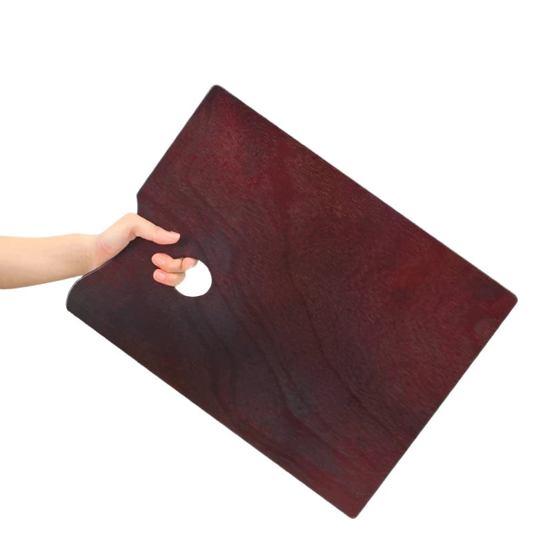 Solid Wood Oil Painting Palette with sealing glaze, available in Light Brown and Dark Brown finishes and nine sizes, perfect for professional and student artists. Oil paint, Palette 