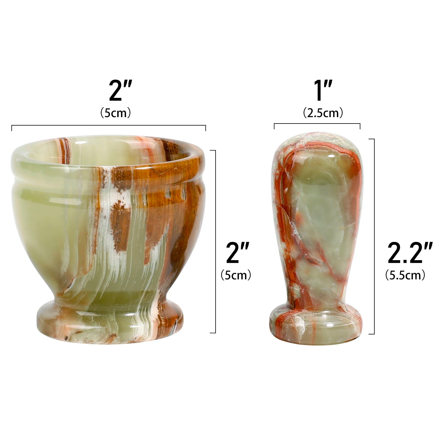 Natural Marble Mortar and Pestle, hand-polished with a smooth, ergonomic design, perfect for grinding dry pigments and preparing oil paint mixtures.