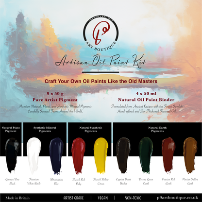 P9 Artisan Oil Paint Kit - All Natural, Toxin free and Vegan